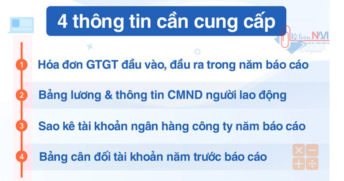 4 thông tin cần cung cấp khi báo cáo tài chính