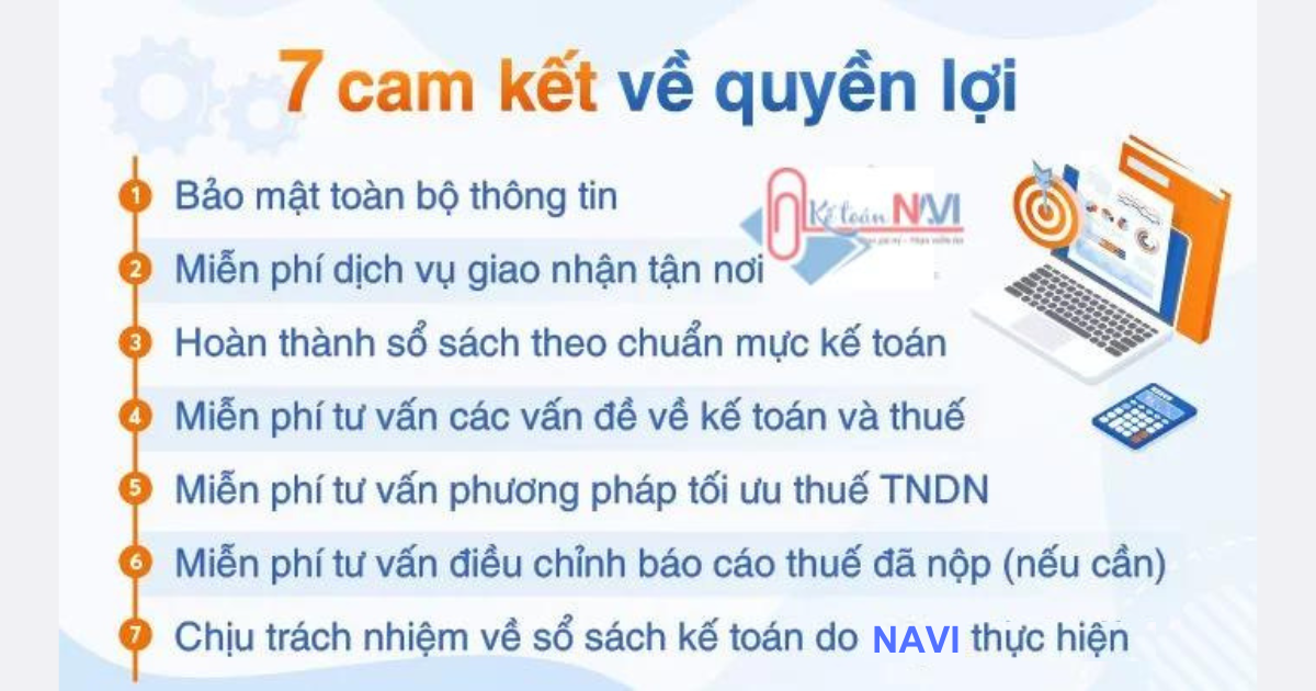 Quyền lợi khi làm sổ sách kế toán tại NAVI