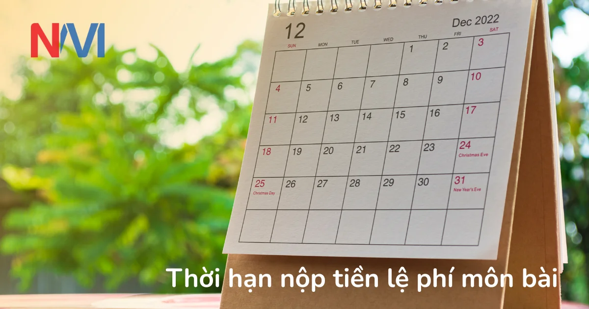 Thời hạn nộp tiền môn bài