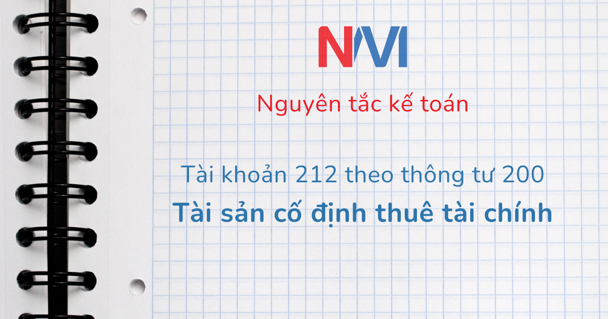 Nguyên tắc kế toán tài khoản 212 theo thông tư 200