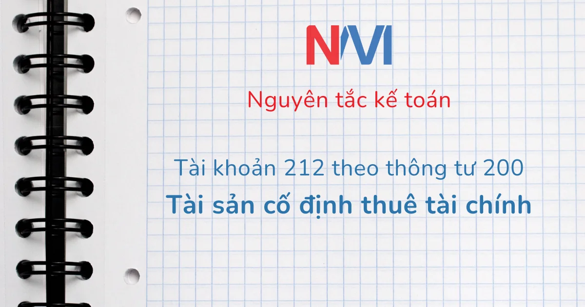 Nguyên tắc kế toán tài khoản 212 theo thông tư 200