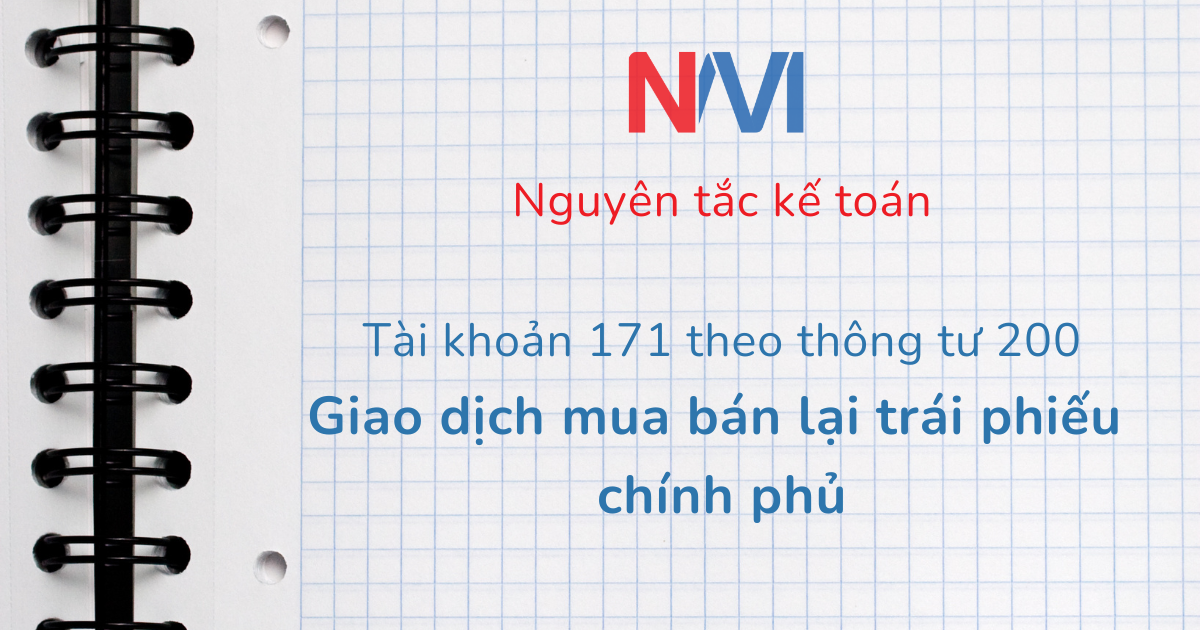 Nguyên tắc kế toán tài khoản 171 theo tt200