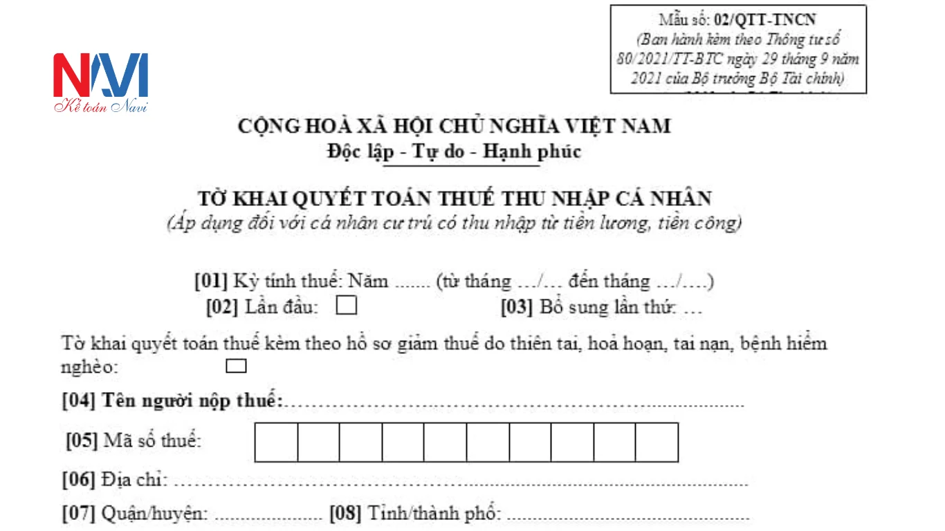Mẫu 02 QTT/TNCN