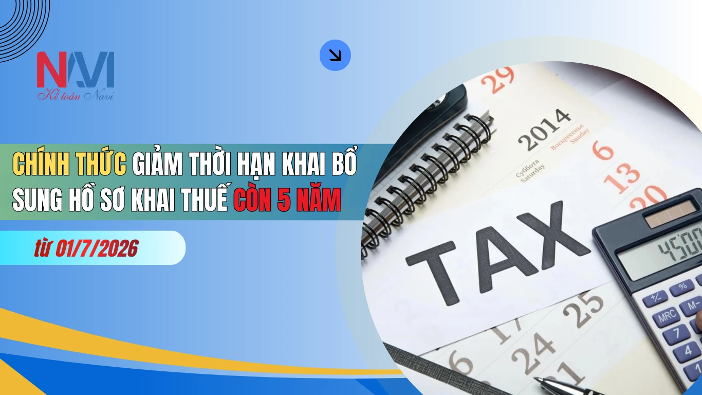 bổ sung hồ sơ khai thuế còn 5 năm