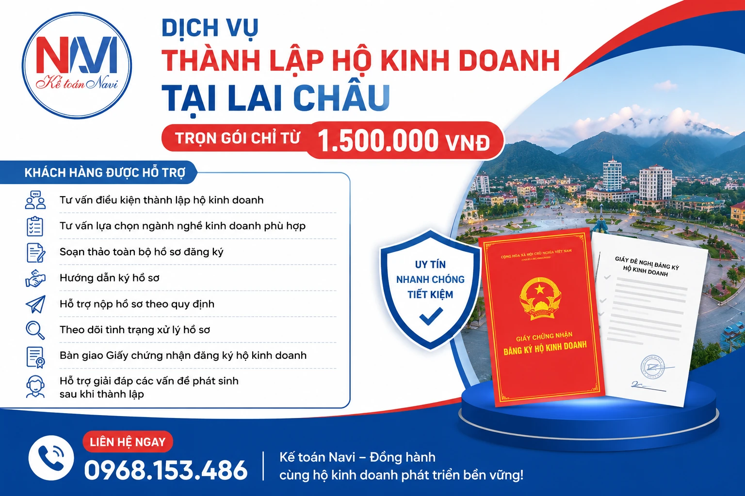 Chi phí thành lập hộ kinh doanh tại Lai Châu