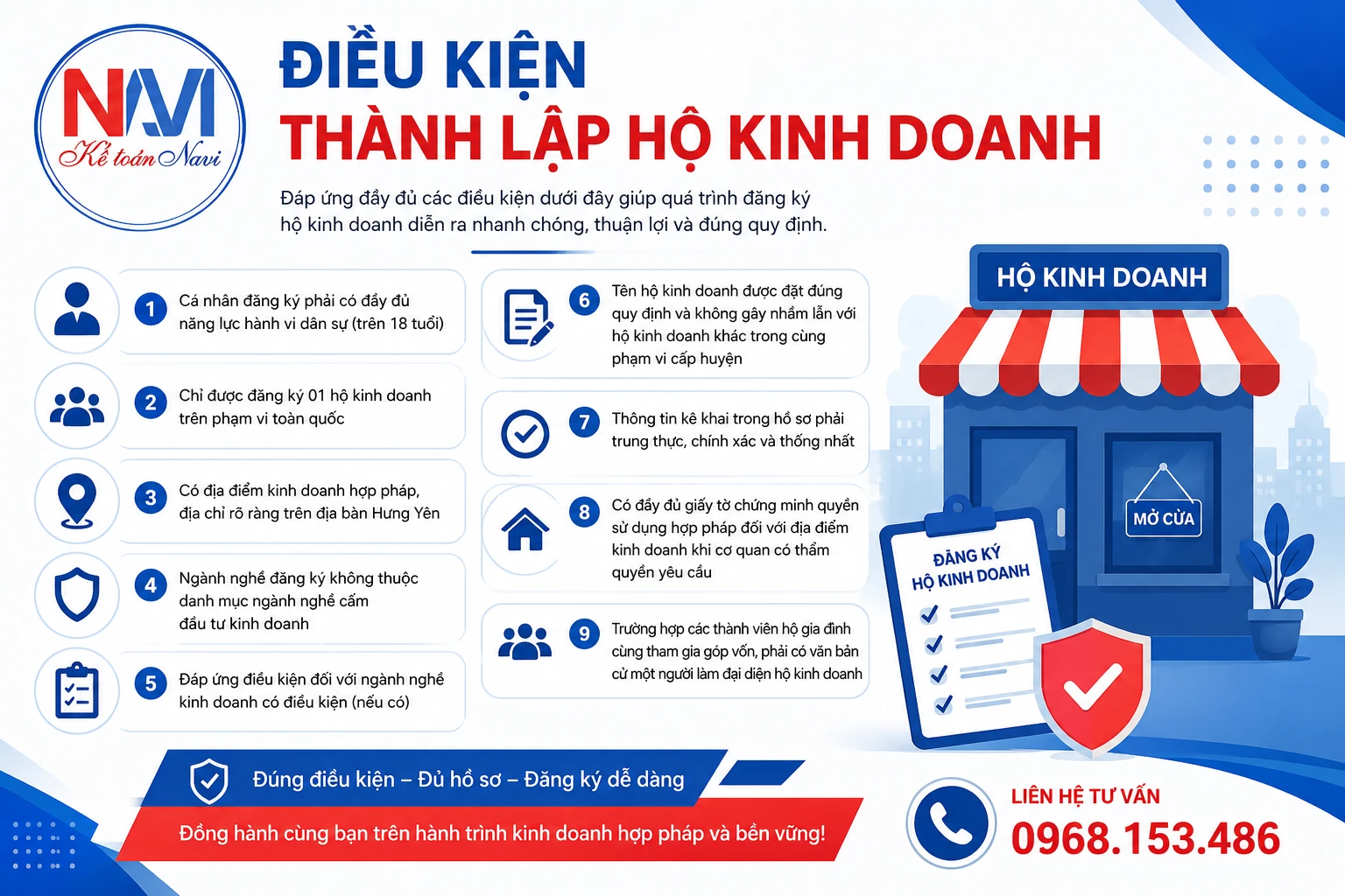Điều kiện thành lập hộ kinh doanh