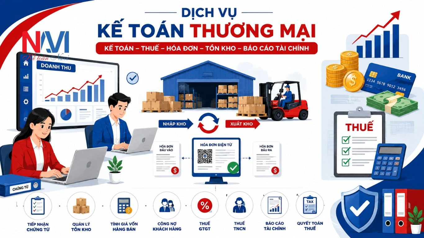 Bảng báo giá dịch vụ kế toán loại hình thương mại