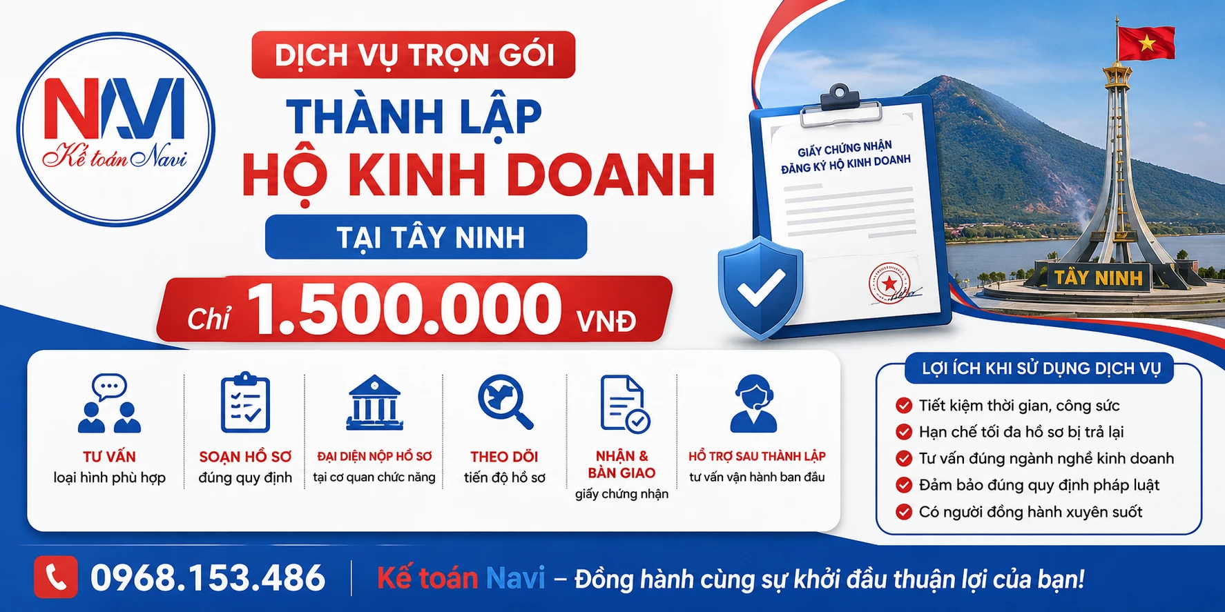 Chi phí thành lập hộ kinh doanh tại Tây Ninh