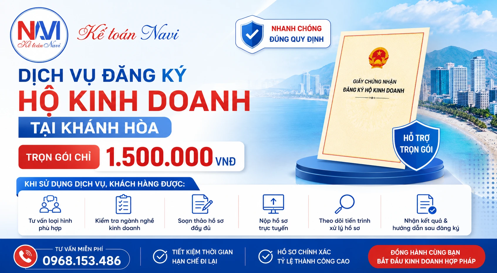 Chi phí đăng ký hộ kinh doanh tại Khánh Hòa