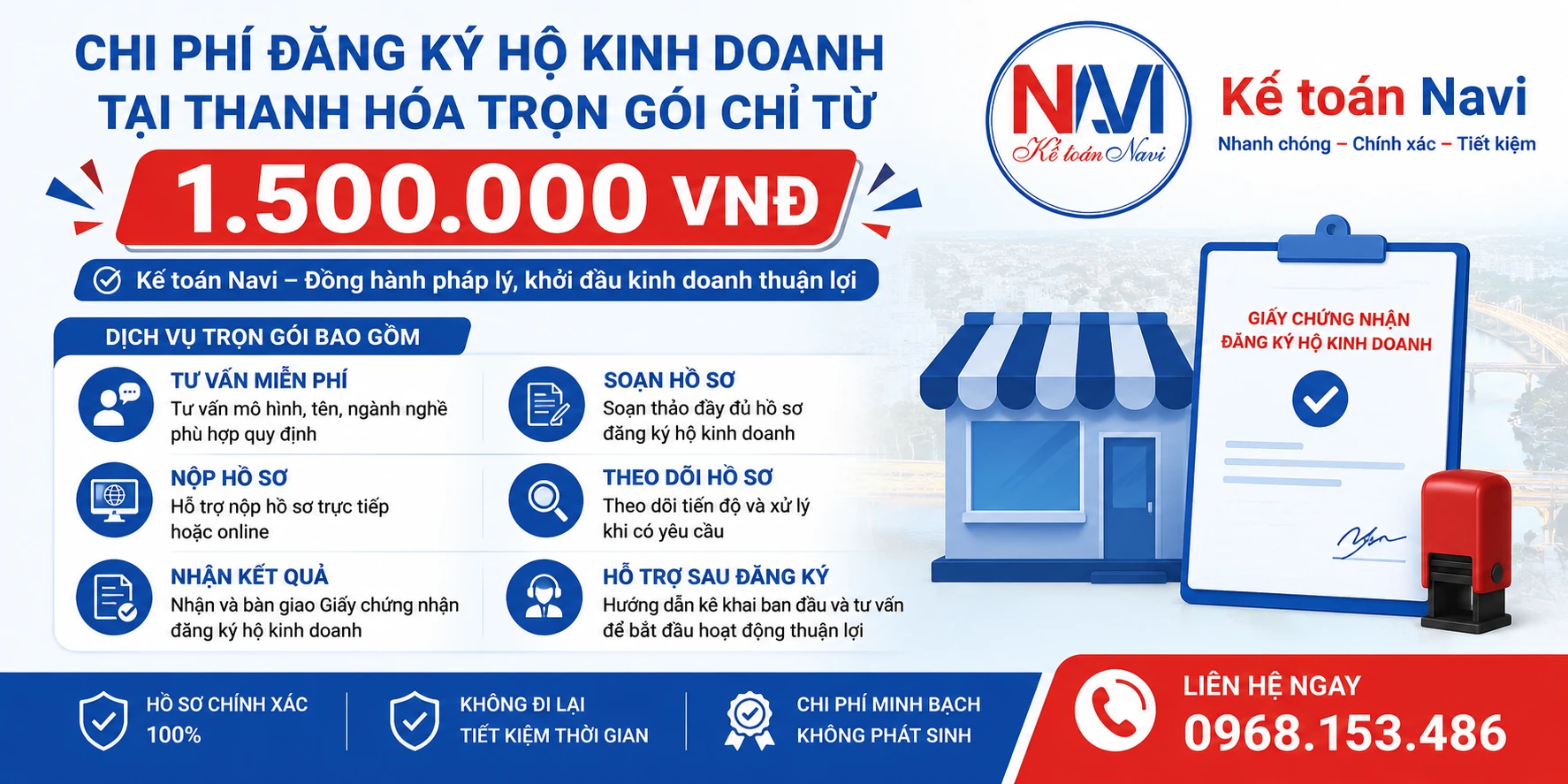 Chi phí đăng ký hộ kinh doanh tại Thanh Hóa