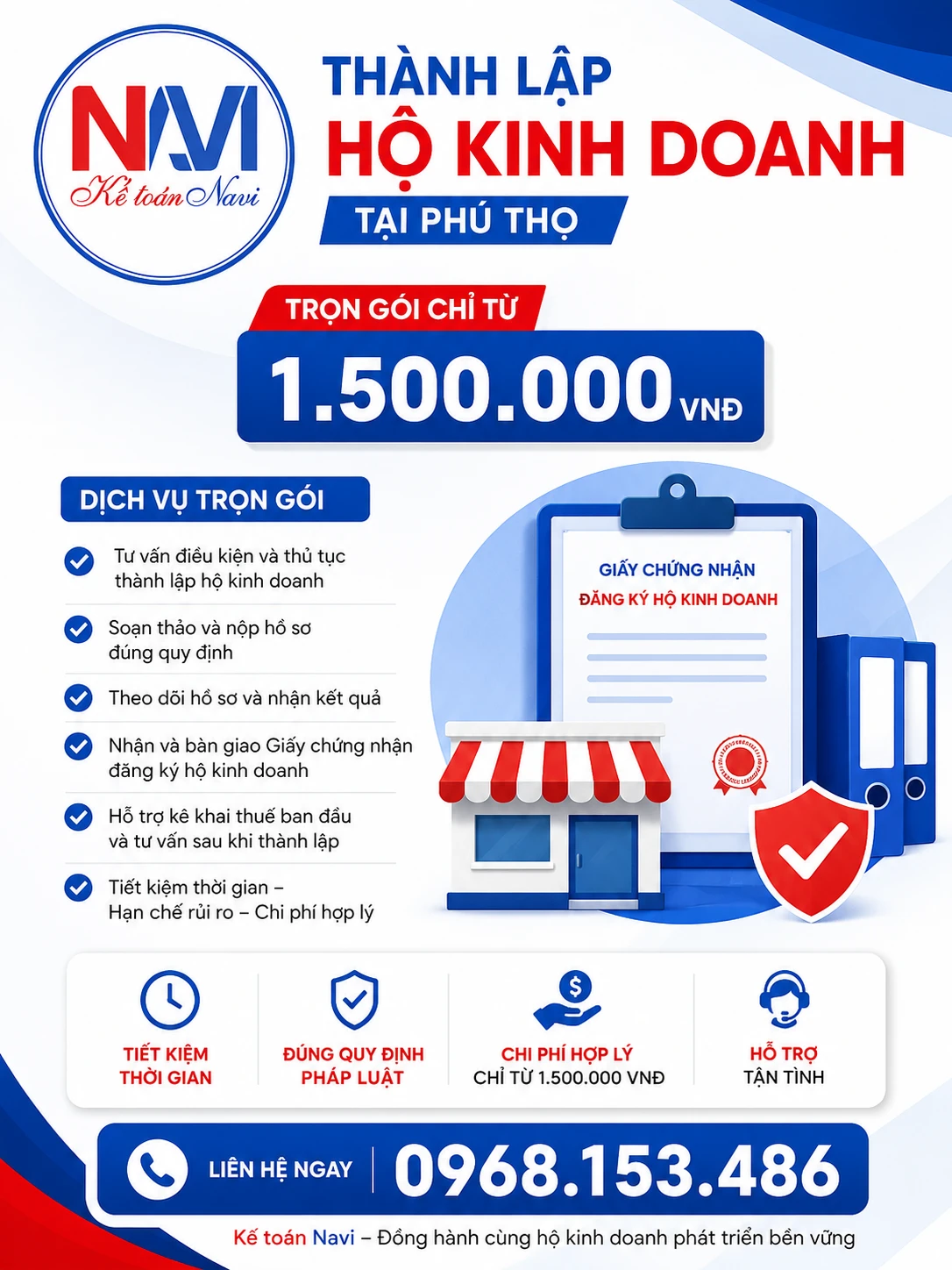 Chi phí thành lập hộ kinh doanh tại Phú Thọ