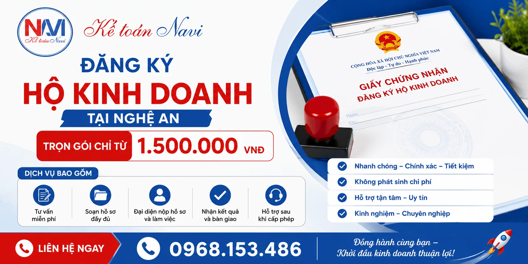 Chi phí đăng ký hộ kinh doanh tại Nghệ An