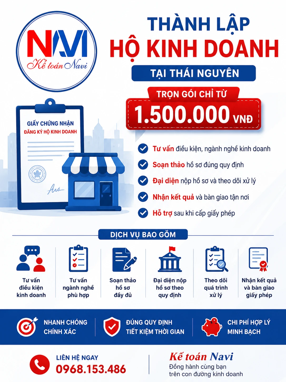 Chi phí thành lập hộ kinh doanh tại Thái Nguyên