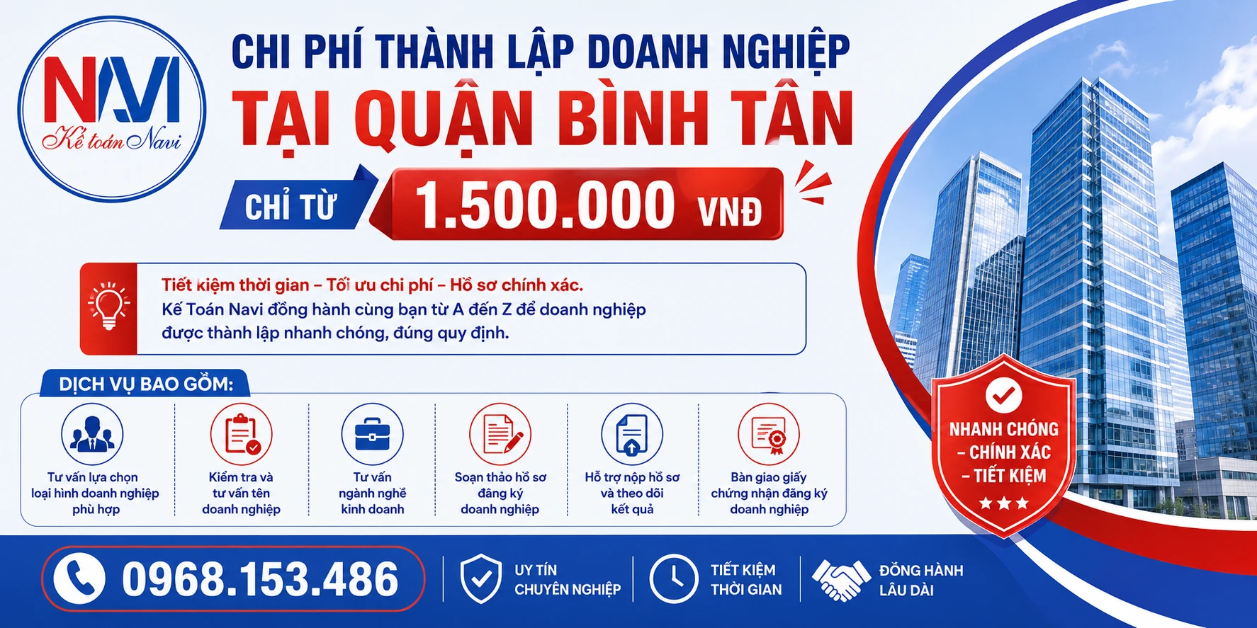 Chi phí thành lập doanh nghiệp tại Quận Bình Tân
