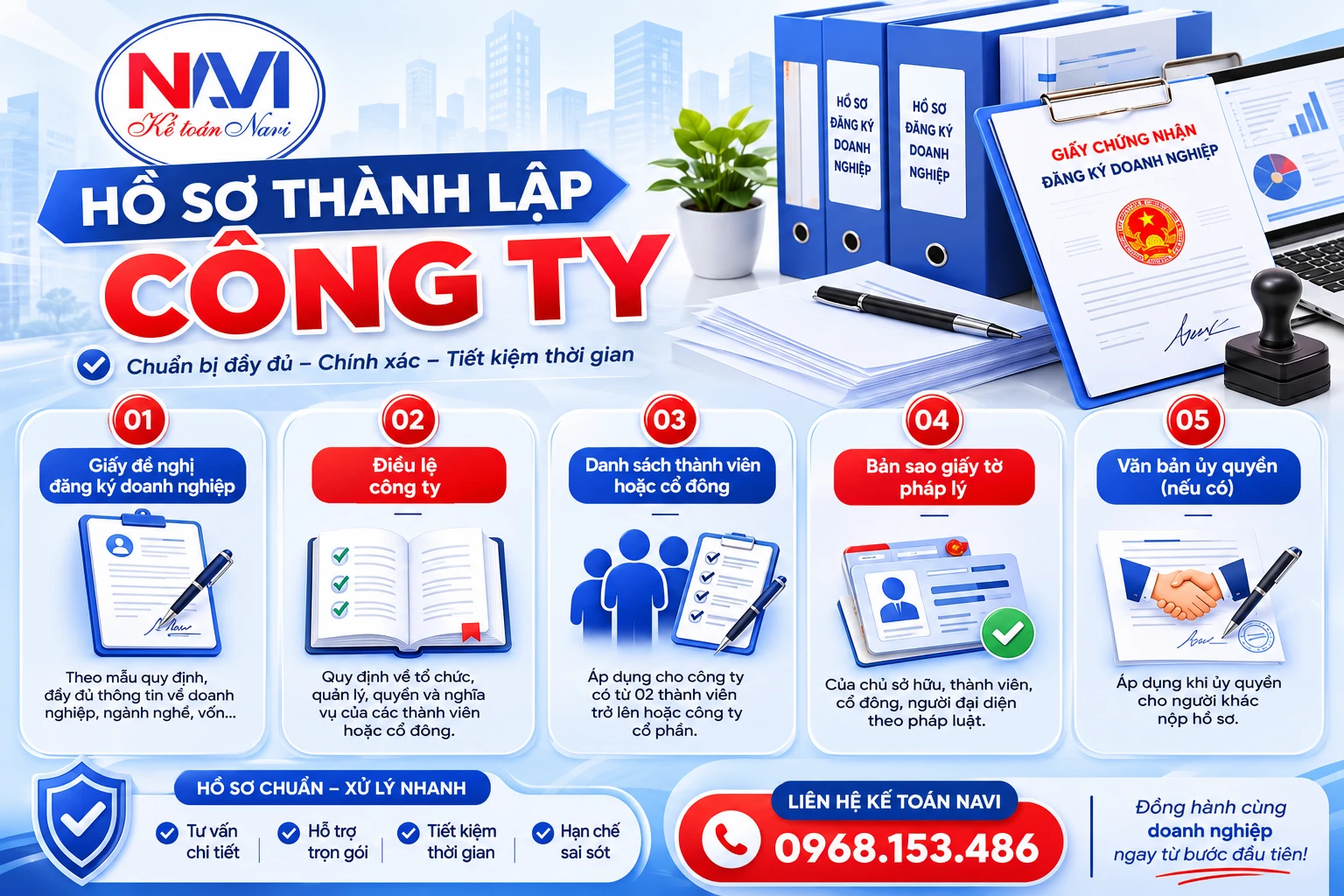 Hồ sơ thành lập công ty cần những gì