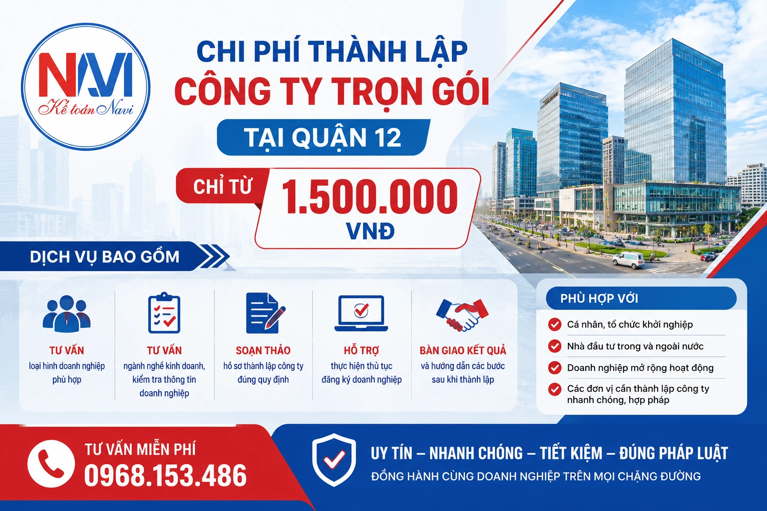 Chi phí thành lập công ty tại Quận 12