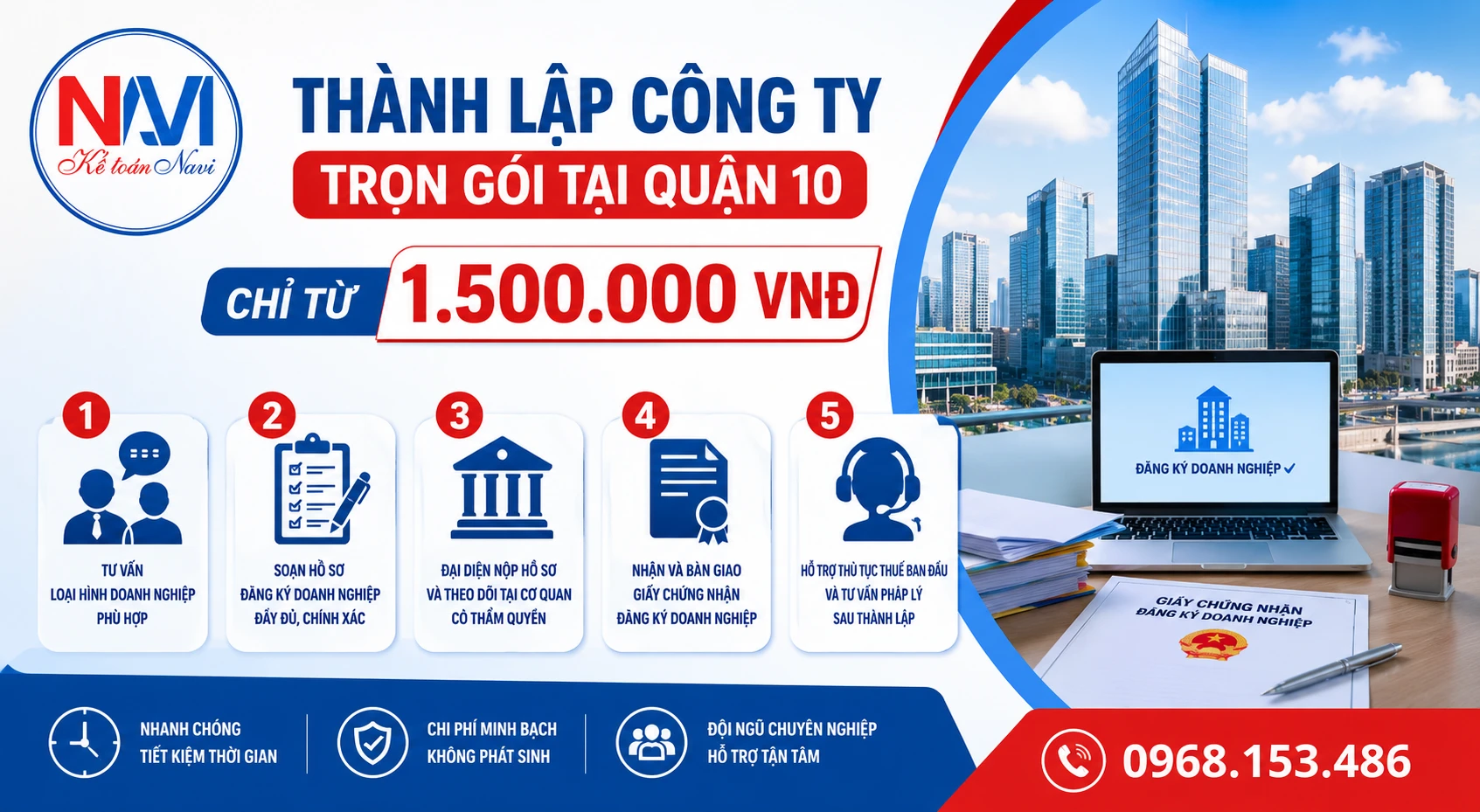 Chi phí thành lập công ty tại Quận 10