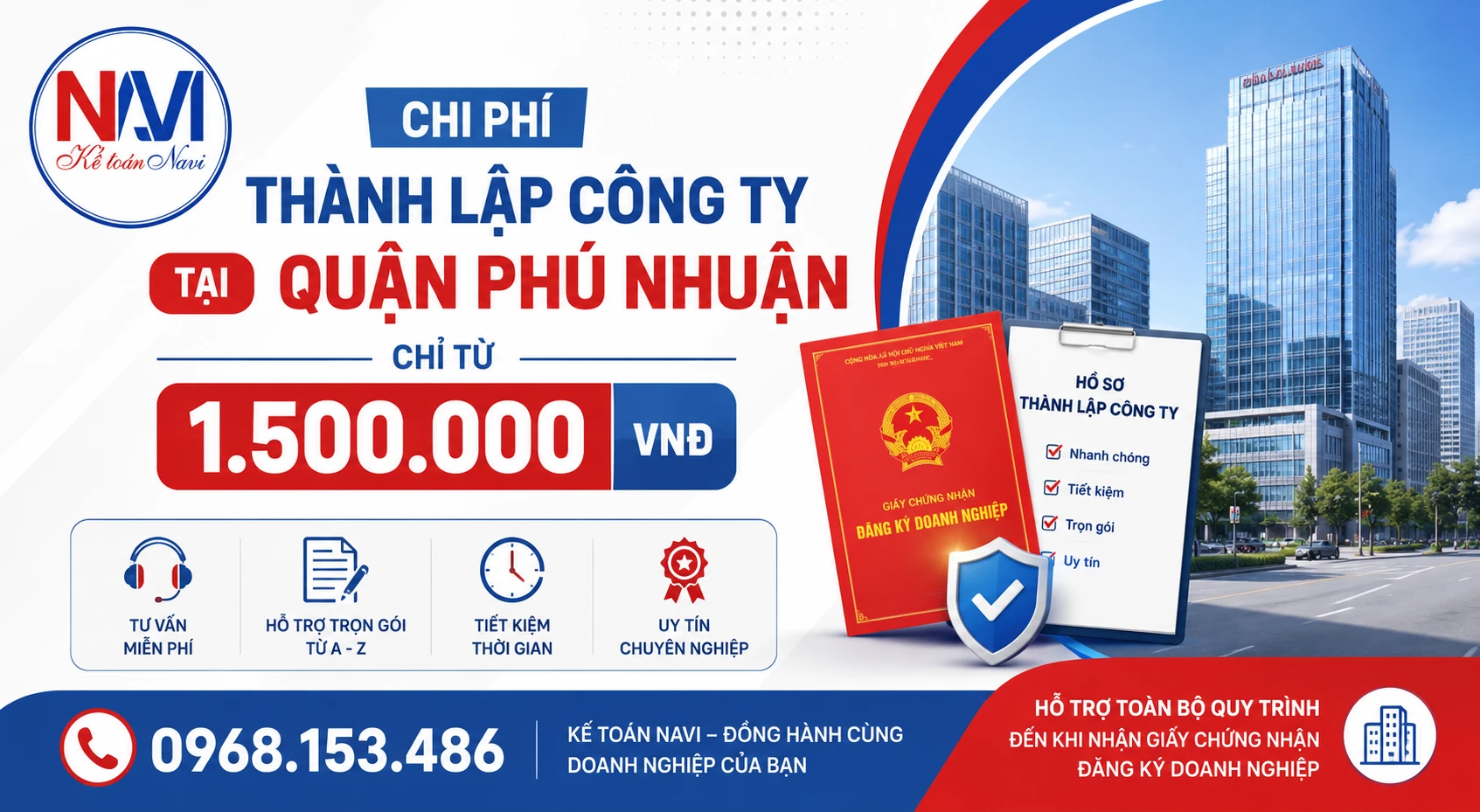 Chi phí thành lập công ty tại Quận Phú Nhuận