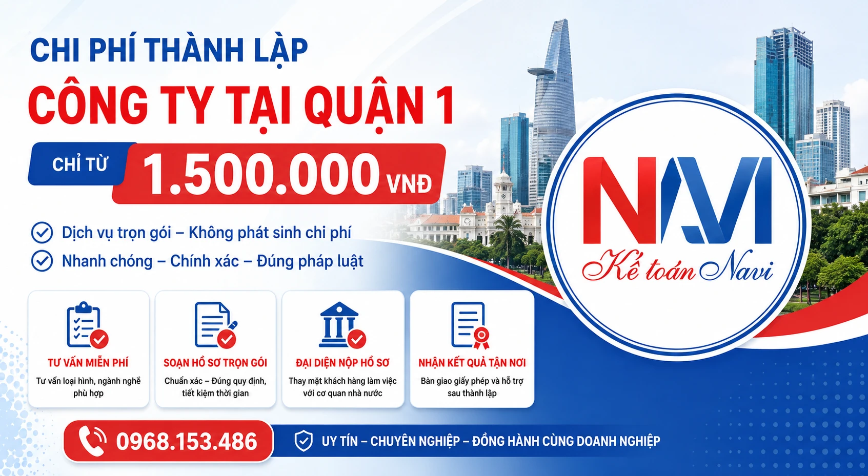 Chi phí thành lập công ty tại Quận 1