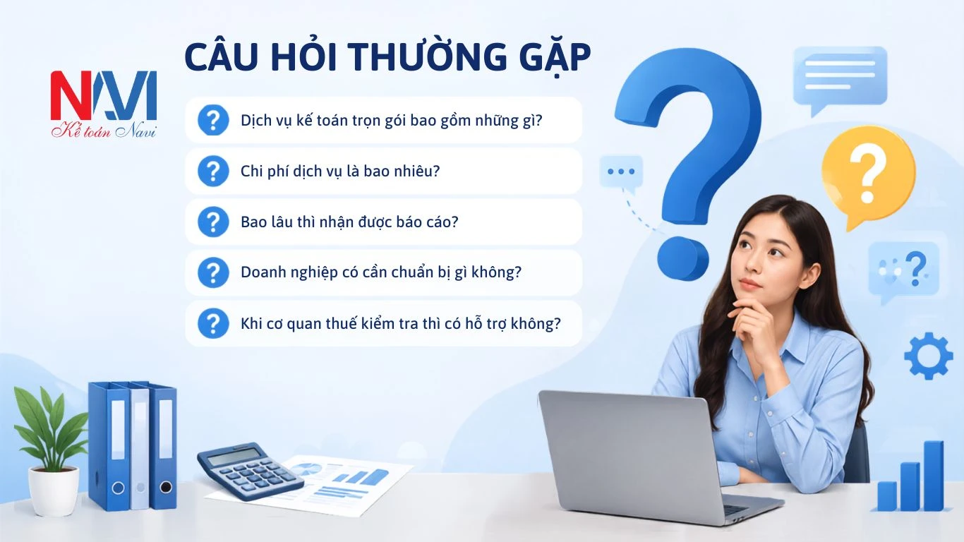 câu hỏi thường gặp về dịch vụ kế toán trọn gói tại Bắc Ninh