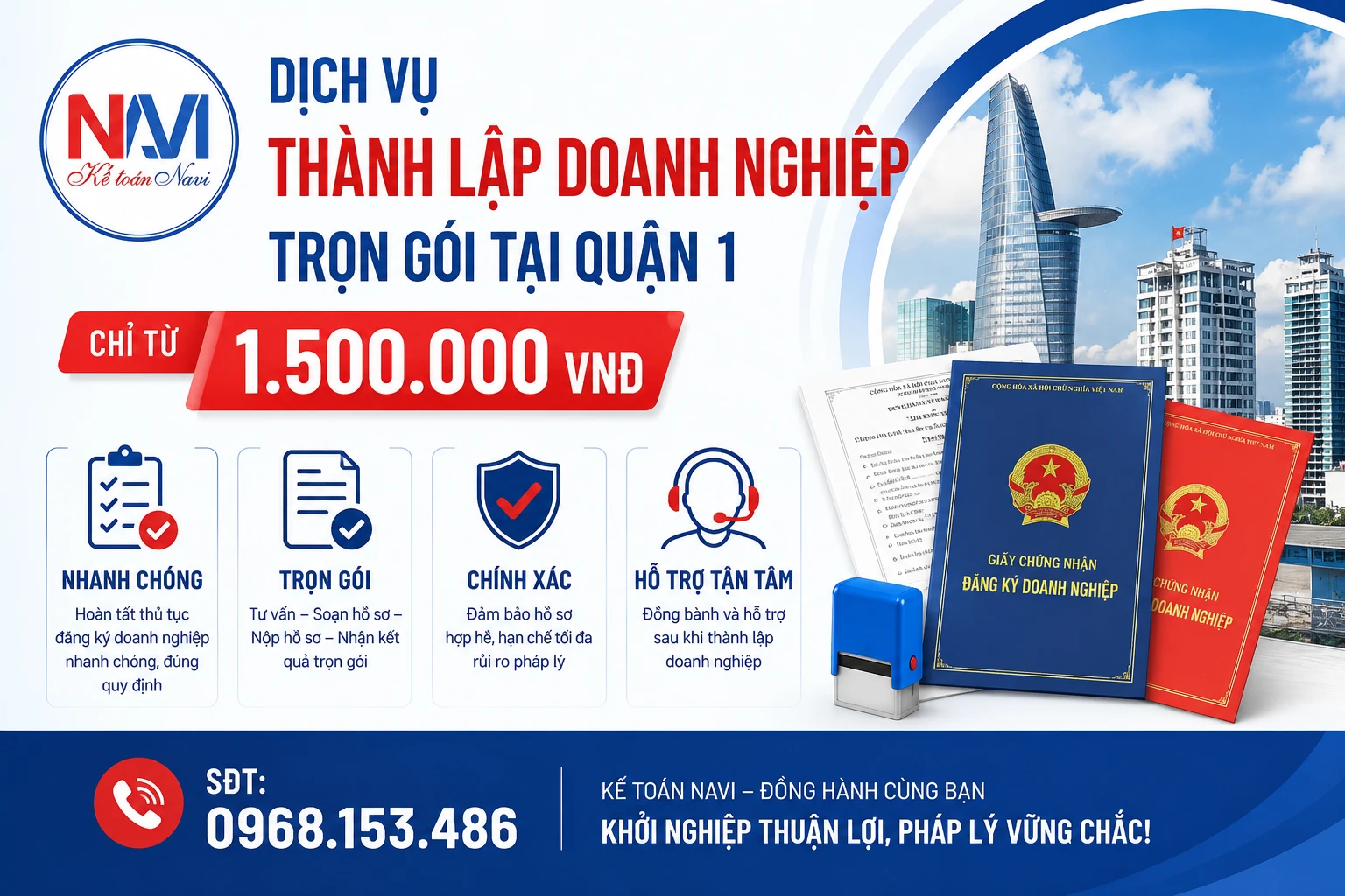 Thành lập doanh nghiệp trọn gói tại Quận 1