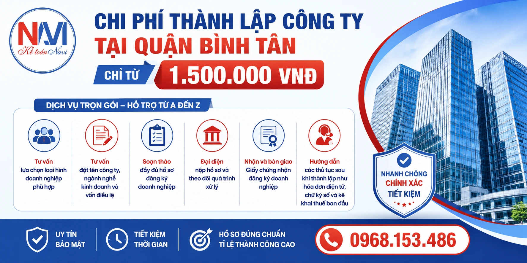 Chi phí thành lập công ty tại Quận Bình Tân