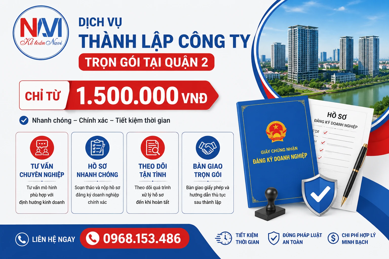 Chi phí thành lập công ty tại Quận 2