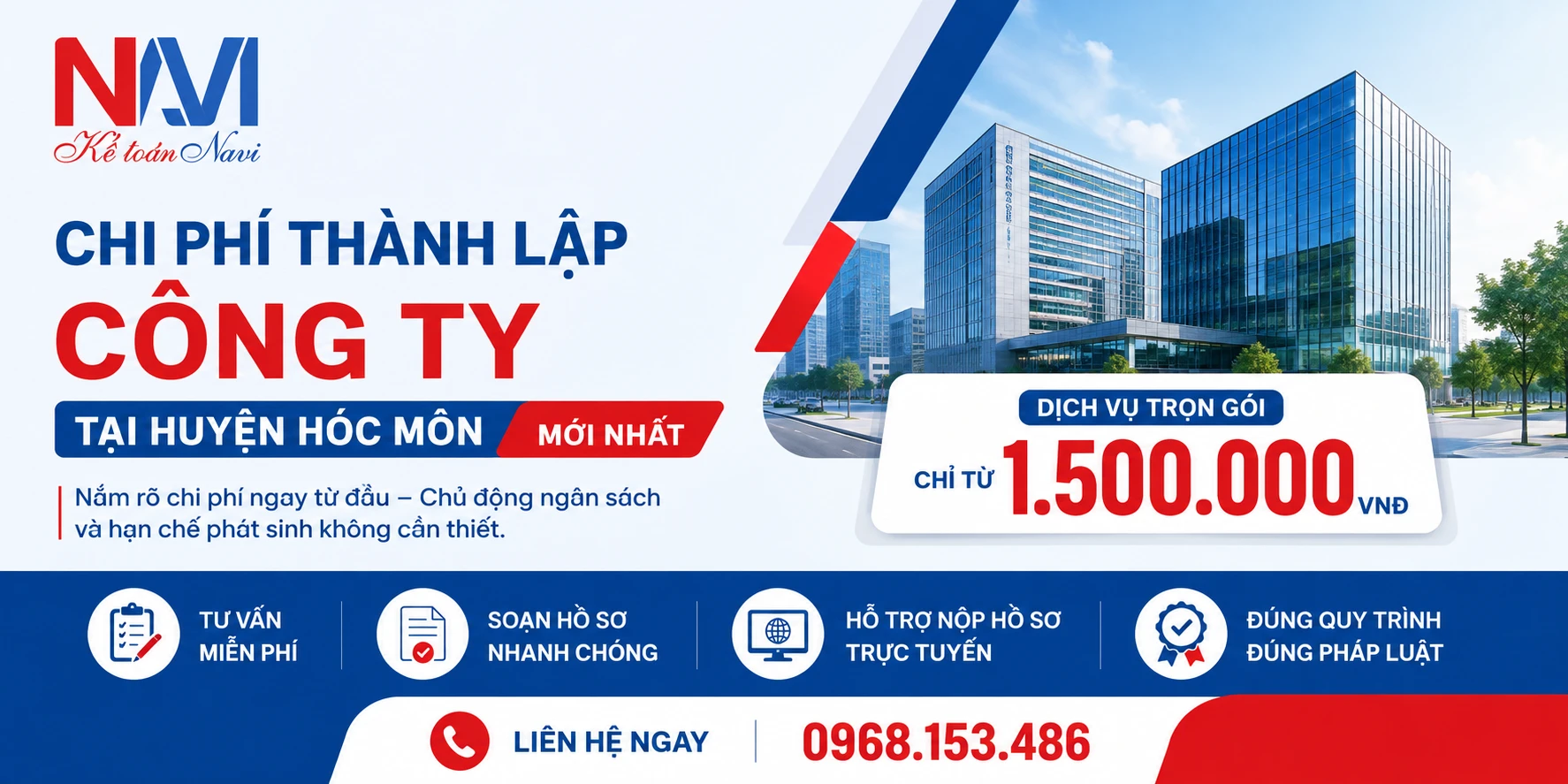 Chi phí thành lập công ty trọn gói tại Huyện Hóc Môn