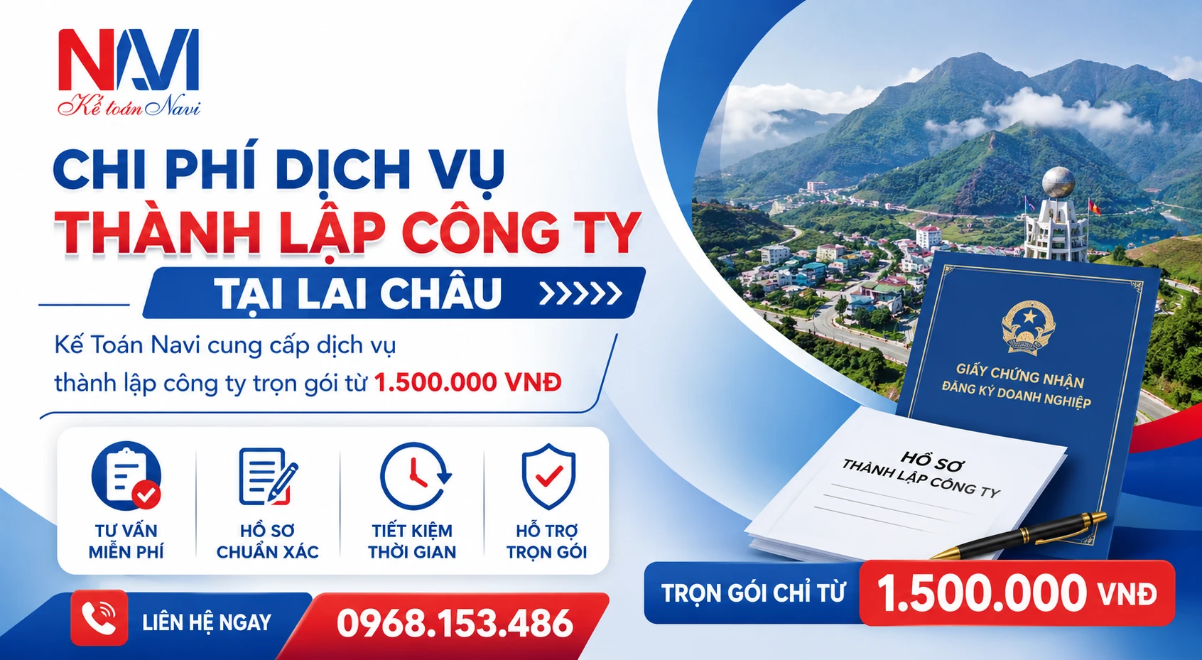 Chi phí dịch vụ thành lập công ty