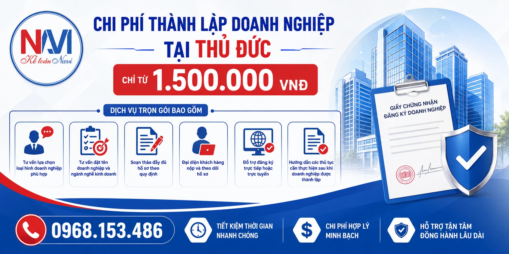 Chi phí thành lập doanh nghiệp tại Thủ Đức