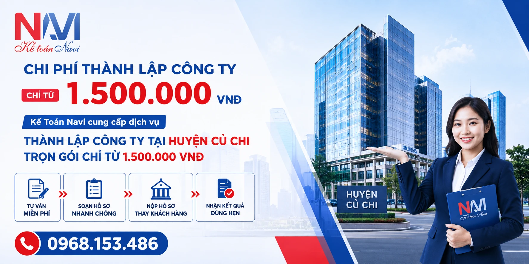 Chi phí thành lập công ty tại Huyện Củ Chi
