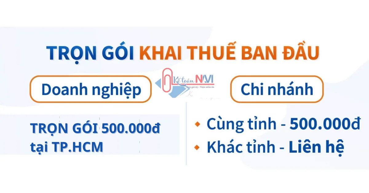 Lệ phi tạo hồ sơ thuế ban đầu