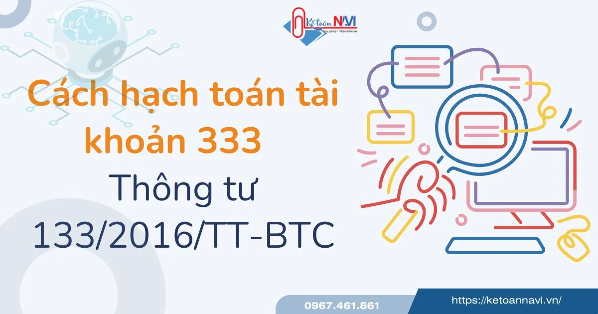 Hạch toán tài khoản 333 theo tt133