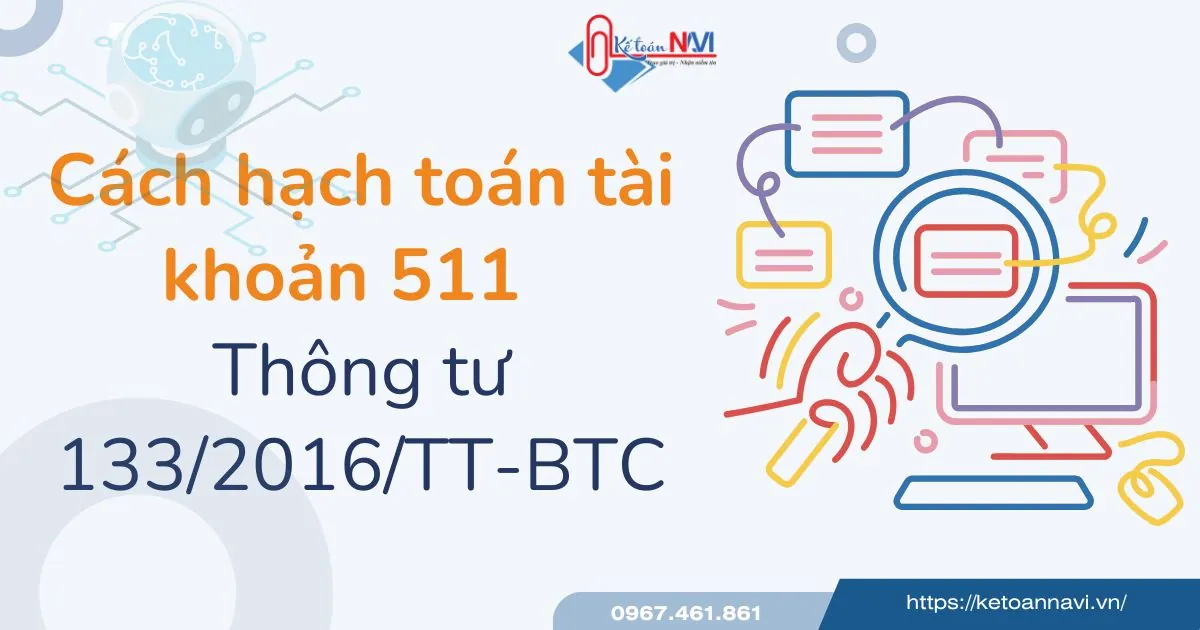 Hach toan tai khoan 511 theo tt133