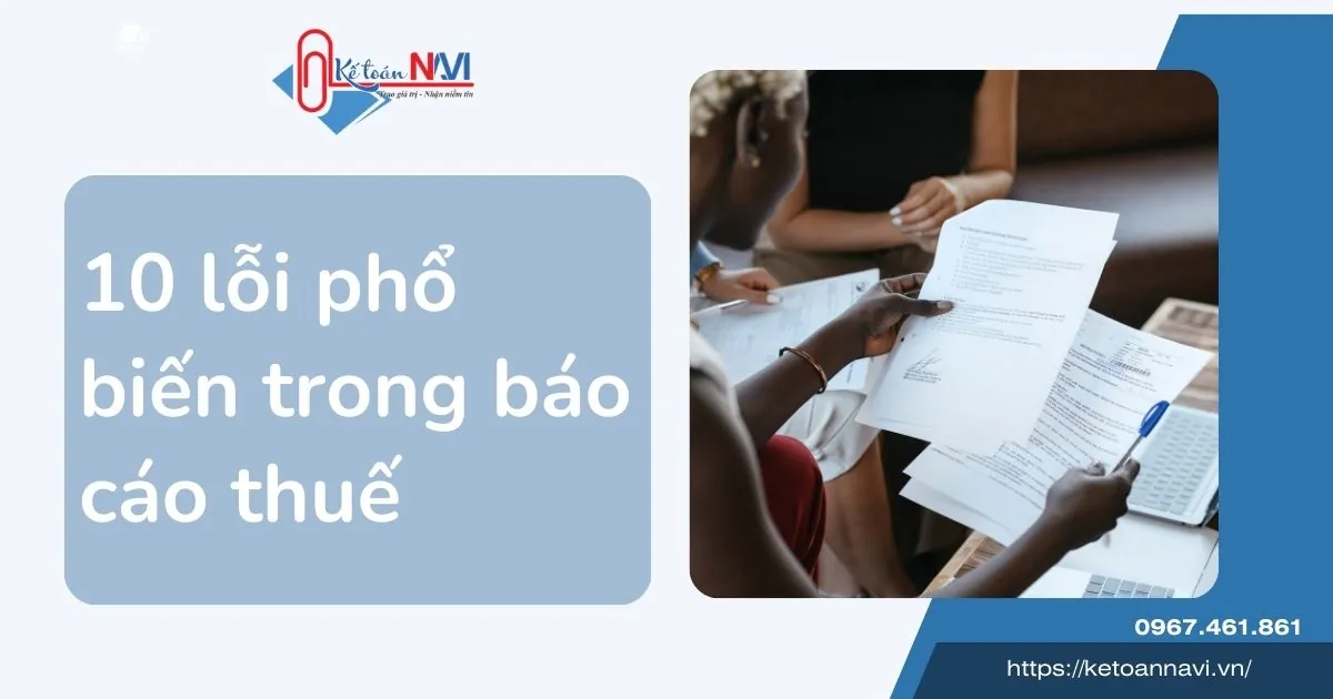 lỗi phổ biến trong báo cáo thuế