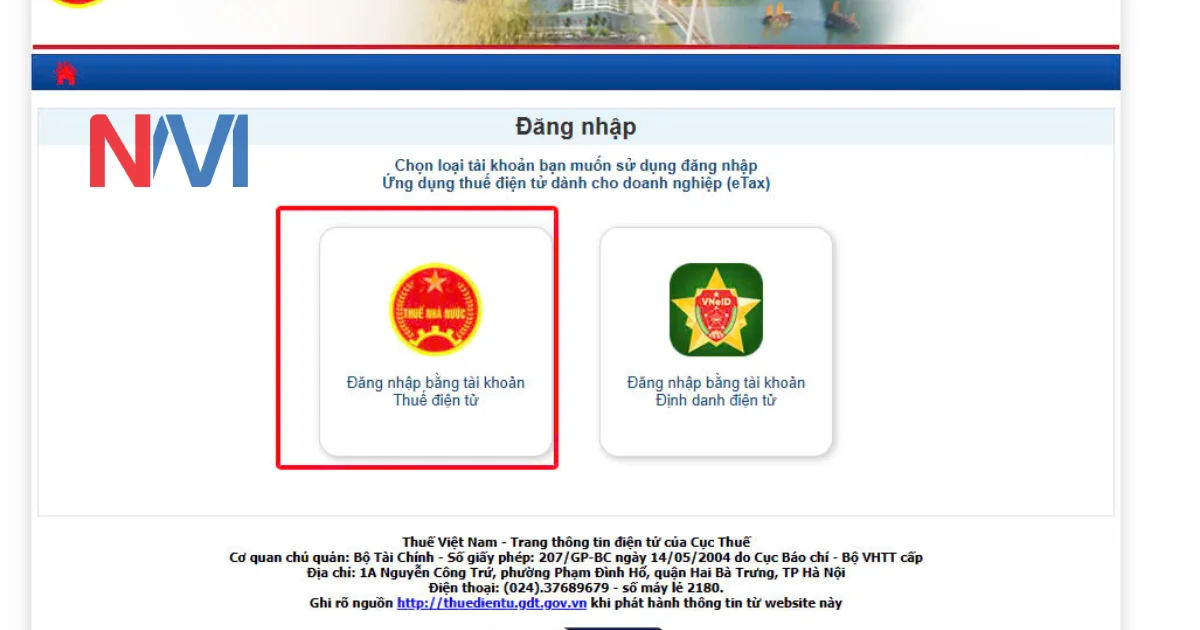 hướng dẫn nộp lệ phí môn bài qua mạng trên hệ thống thuế điện tử