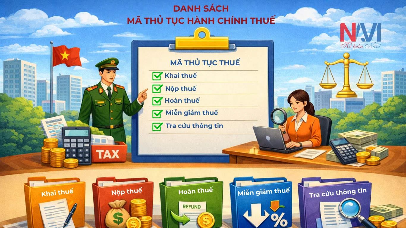 Danh sách mã thủ tục hành chính thuế